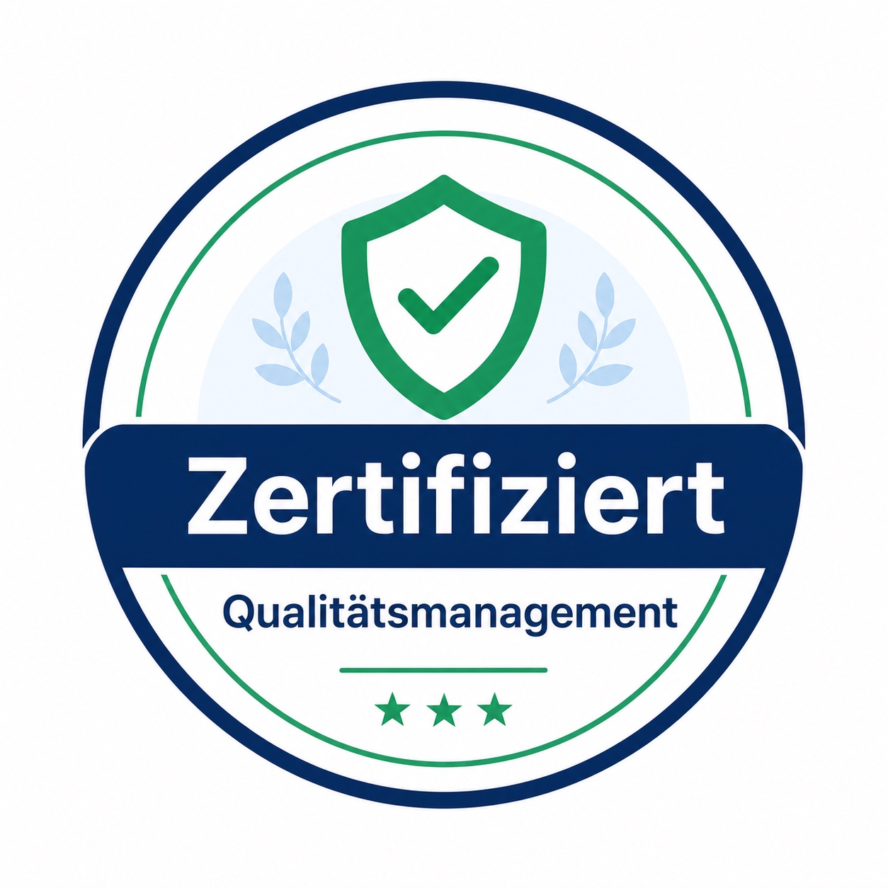 Badge für Qualitätsmanagement und Zertifizierung